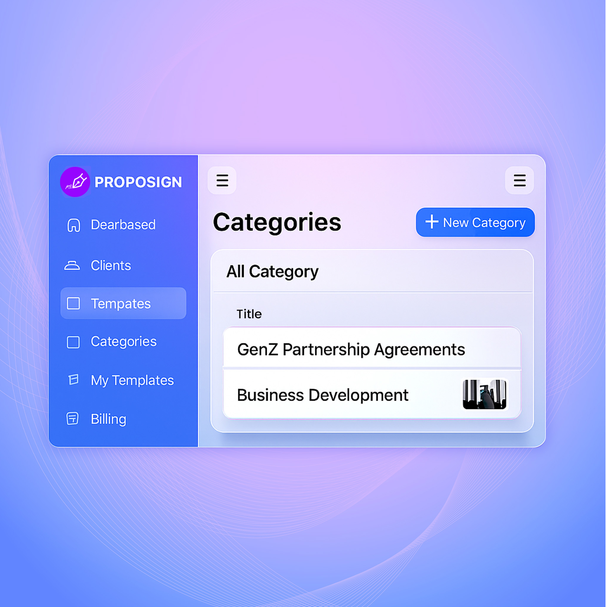 Select a category that suits your document type